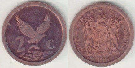 1993 South Africa 2 Cents (Proof) A005997